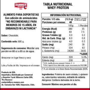 WHEY PROTEIN (100 % aislado de proteína de suero) - HAMMER NUTRITION - Imagen 3