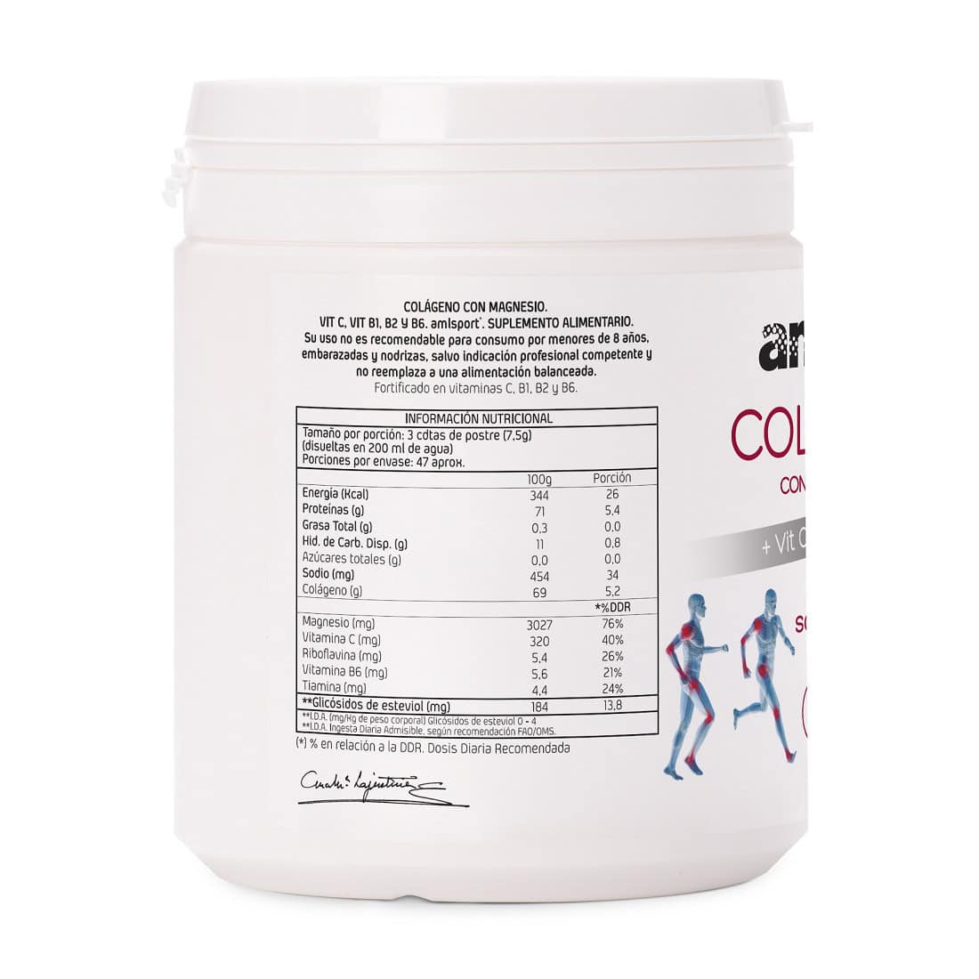 Collagen Amlsport Colágeno Con Magnesio C 350 g Collagen Magnesium Vitamin C Dust main image 1