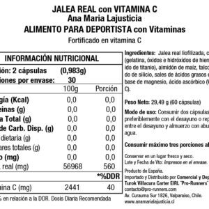 JALEA REAL CON VITAMINA C (60 cap.) - Ana Maria Lajusticia - Imagen 3