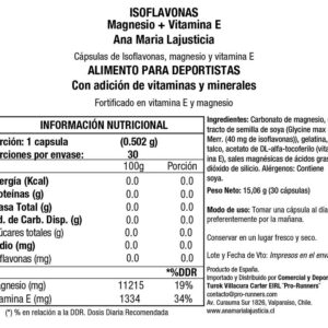 ISOFLAVONAS CON MAGNESIO + VIT.E (30 cap.) - Ana Maria Lajusticia - Imagen 7