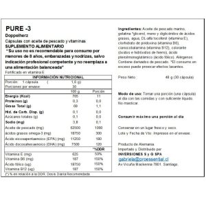 PURE-3 Omega 3 alta potencia - Doppelherz - Imagen 4